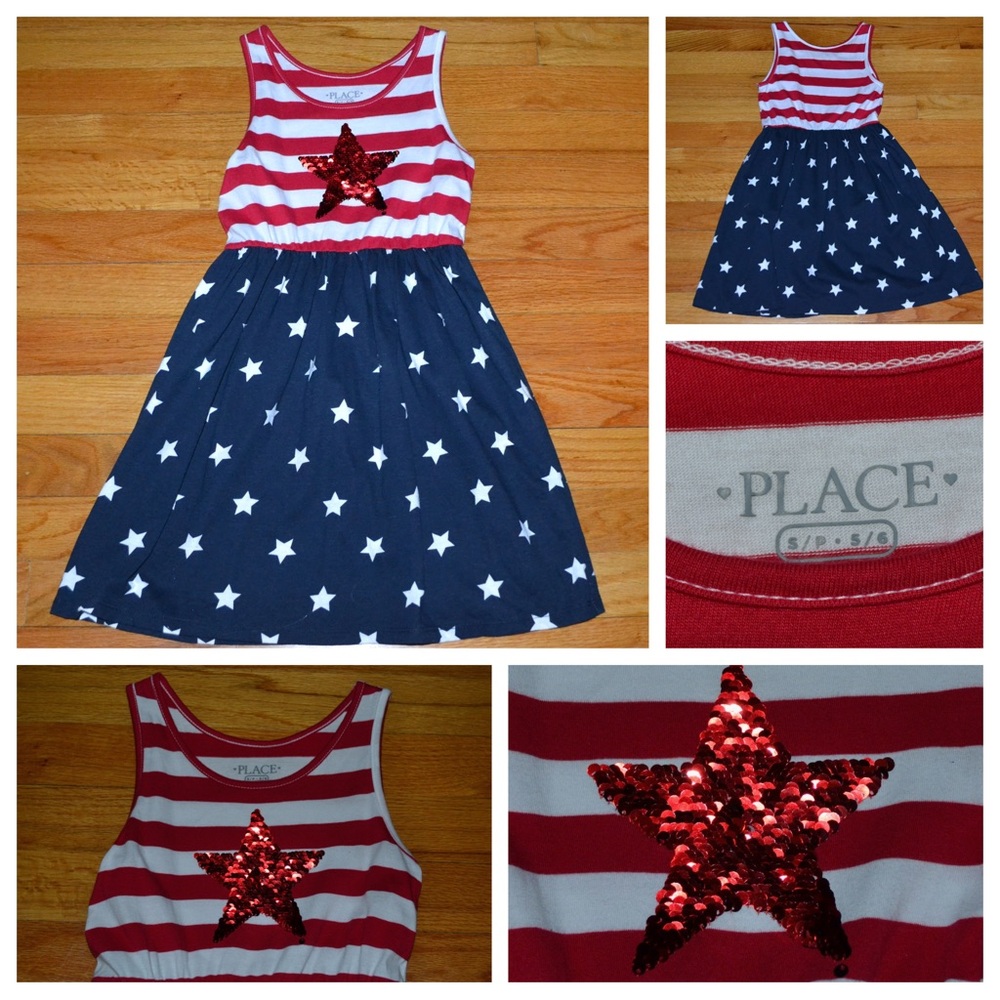 Youth girls Children’s Place patriotic dress, size 5/6 small
